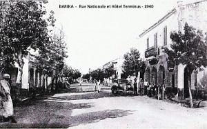 Barika - Rue Nationale et Hotel Terminus - 1940